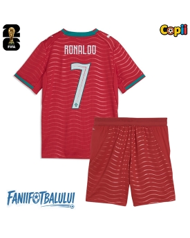 Portugalia Cristiano Ronaldo #7 Echipament de Fotbal Replică Mondial 2026 Copii Acasa (+ Șorturi)